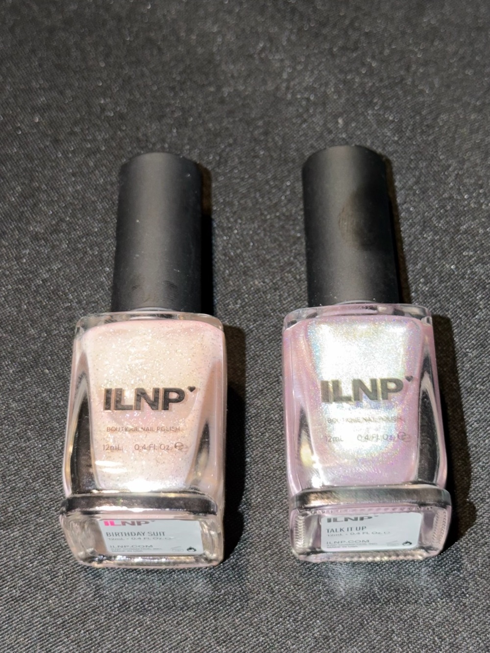 ILNP Shimmer DUO Nail Polish - BIRTHDAY SUIT, TALK IT UP -used once